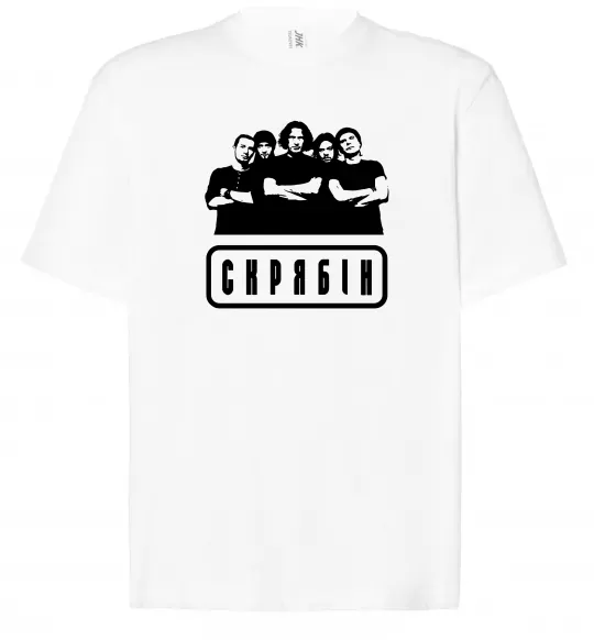 Футболка Оверсайз Скрябін band Белый фото