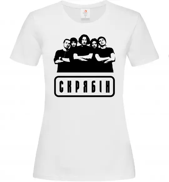 Женская футболка Скрябін band Белый фото