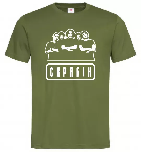Чоловіча футболка Скрябін band Оливковий фото
