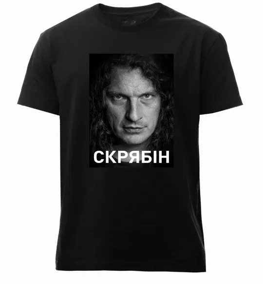 Мужская премиум футболка Скрябін обличчя Черный фото