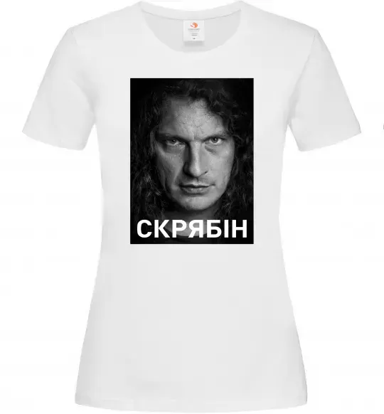 Женская футболка Скрябін обличчя Белый фото