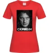 Женская футболка Скрябін обличчя Красный фото