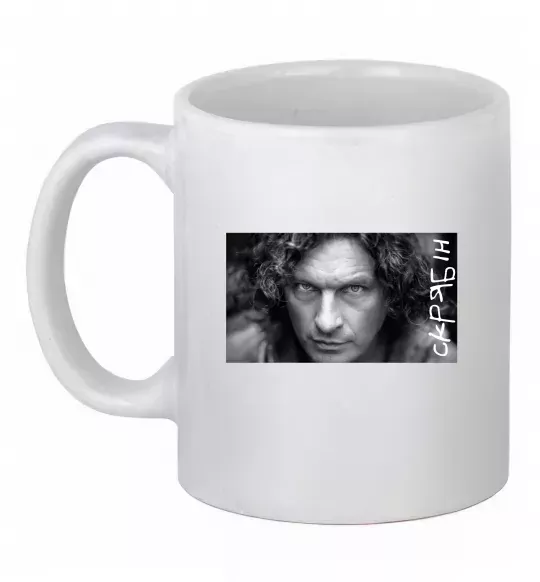 Чашка керамічна Скрябін з написом Білий фото