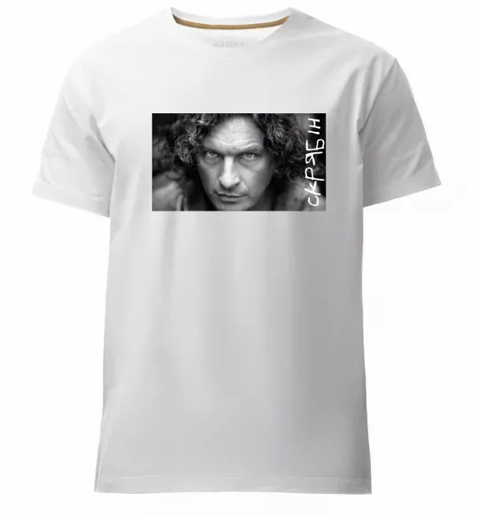 Чоловіча преміум футболка Скрябін з написом Білий фото