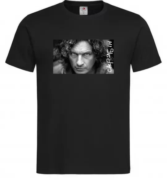 Мужская футболка Скрябін з написом Черный фото