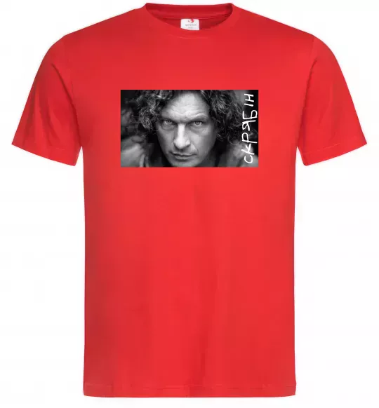 Мужская футболка Скрябін з написом Красный фото