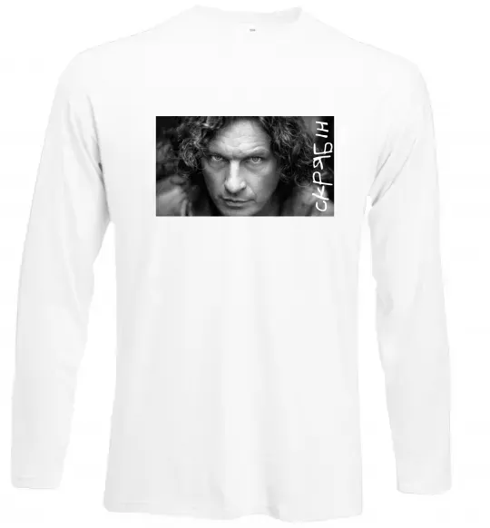 Лонгслів Скрябін з написом Білий фото