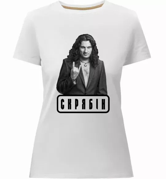 Женская премиум футболка Скрябін Белый фото