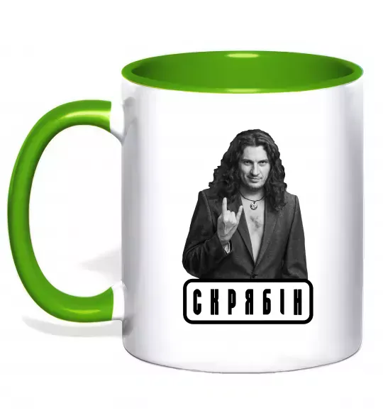 Чашка с цветной ручкой Скрябін Зеленый фото