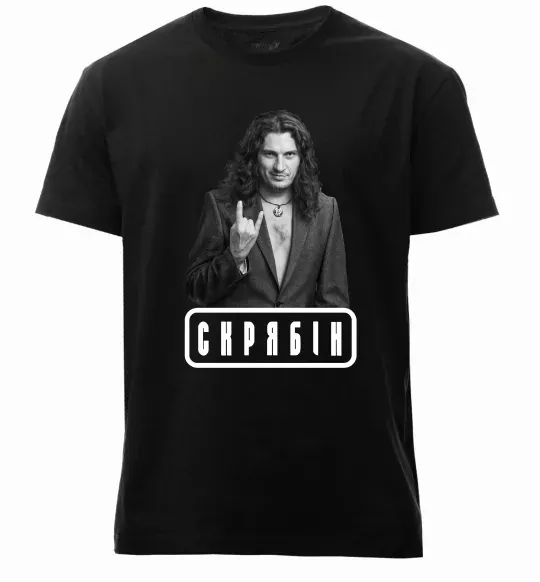 Мужская премиум футболка Скрябін Черный фото