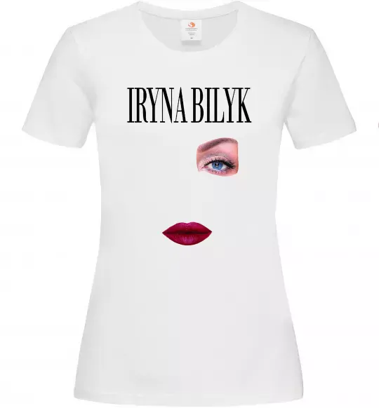 Жіноча футболка Ірина Білик губи Білий фото