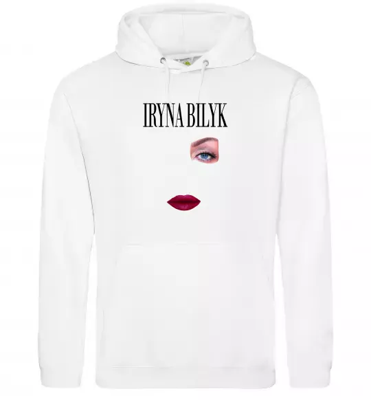 Женская толстовка (худи) Ірина Білик губи Белый фото