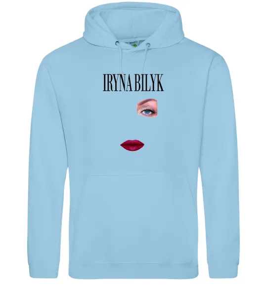 Женская толстовка (худи) Ірина Білик губи Голубой фото