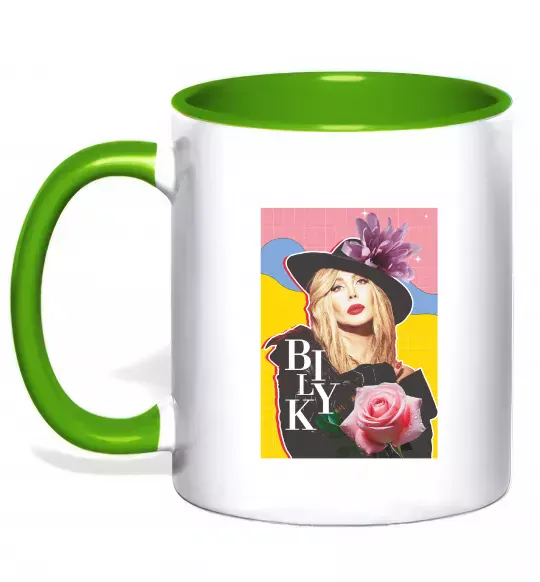 Чашка с цветной ручкой Iryna Bilyk Зеленый фото