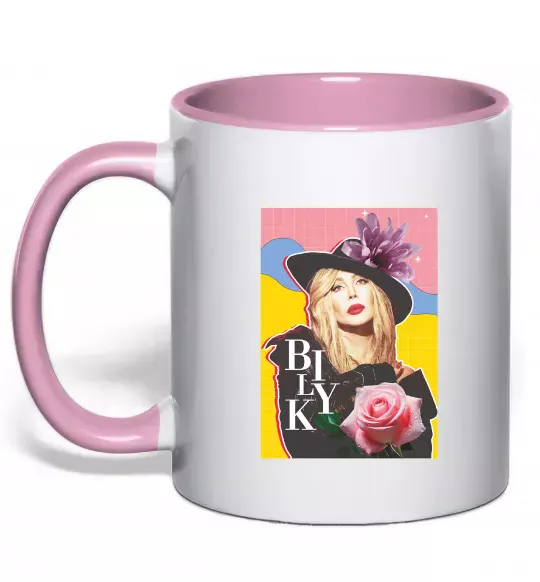 Чашка с цветной ручкой Iryna Bilyk Нежно розовый фото