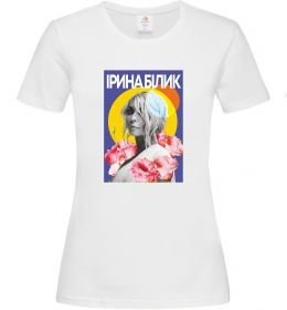 Женская футболка Ірина Білик з квітами