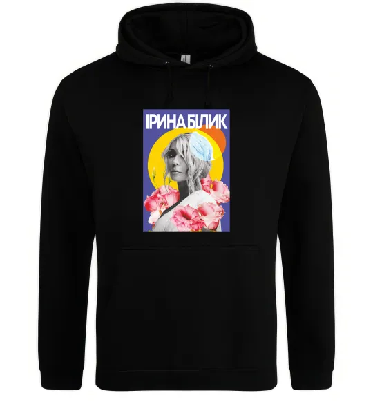 Мужская толстовка (худи) Ірина Білик з квітами Черный фото