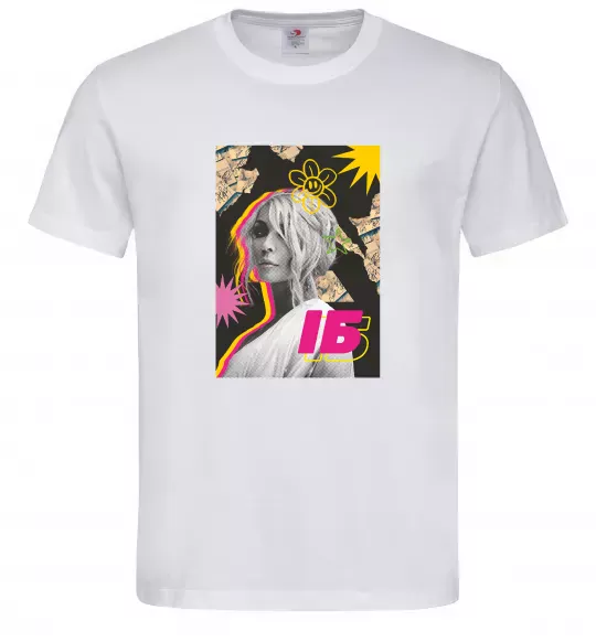 Мужская футболка Ірина Білик малюнок Белый фото