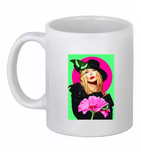 Чашка керамическая Ірина Білик з метеликом Белый фото