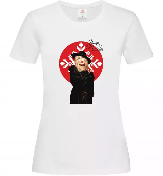 Женская футболка Ірина Білик орнамент Белый фото