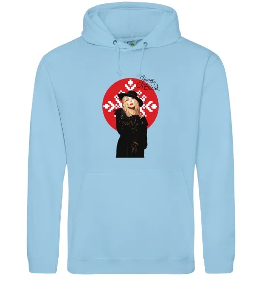 Женская толстовка (худи) Ірина Білик орнамент Голубой фото