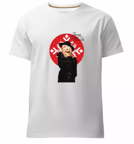 Мужская премиум футболка Ірина Білик орнамент Белый фото