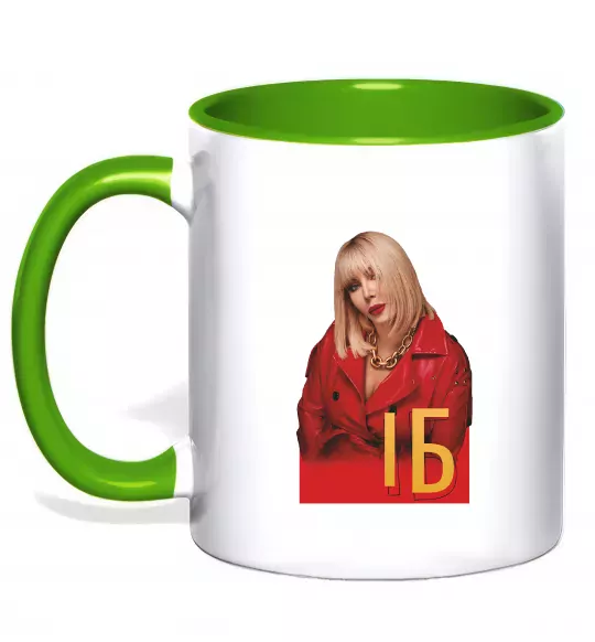 Чашка с цветной ручкой Білик Ірина Зеленый фото