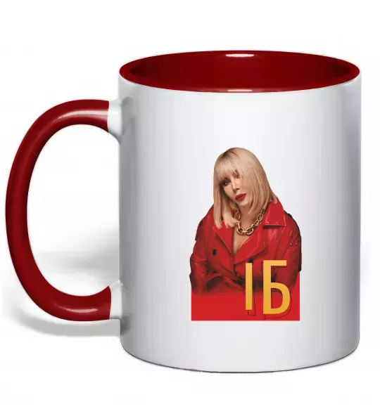 Чашка с цветной ручкой Білик Ірина Красный фото