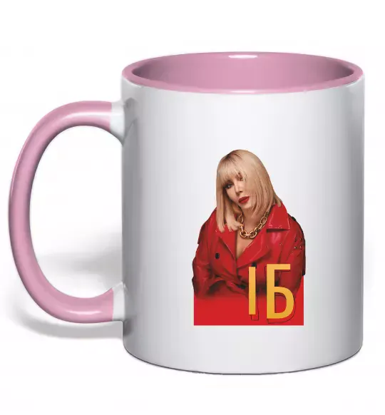 Чашка с цветной ручкой Білик Ірина Нежно розовый фото