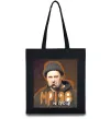 Еко-сумка Тарас Шевченко з цигаркою Чорний Еко-сумка Тарас Шевченко з цигаркою Чорний фото
