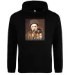 Жіноча толстовка (худі) Тарас Шевченко з цигаркою Чорний Жіноча толстовка (худі) Тарас Шевченко з цигаркою Чорний фото