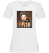 Жіноча футболка Тарас Шевченко з цигаркою Білий Жіноча футболка Тарас Шевченко з цигаркою Білий фото