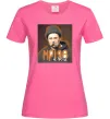 Жіноча футболка Тарас Шевченко з цигаркою Яскраво-рожевий Жіноча футболка Тарас Шевченко з цигаркою Яскраво-рожевий фото
