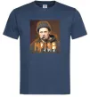 Чоловіча футболка Тарас Шевченко з цигаркою Темно-синій фото