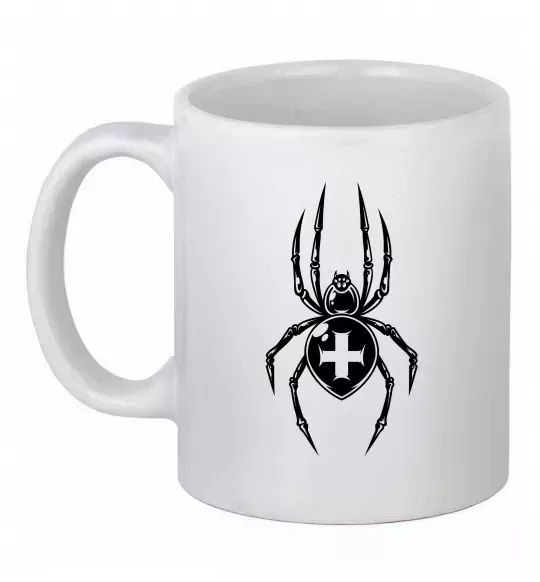 Чашка керамічна Павук-хрестовик Білий фото