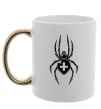 Чашка с цветной ручкой Павук-хрестовик Золото фото