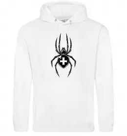 Мужская толстовка (худи) Павук робот Белый фото