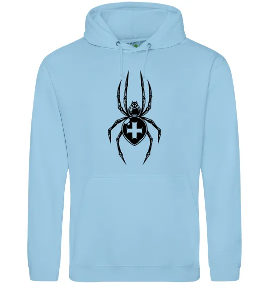 Чоловіча толстовка (худі) Павук-хрестовик Блакитний фото