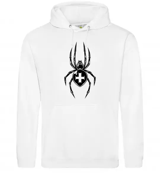 Жіноча толстовка (худі) Павук-хрестовик Білий фото