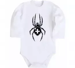 Дитячий бодік Павук-хрестовик Білий фото