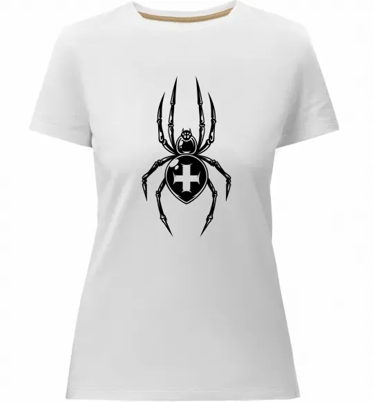 Жіноча преміум футболка Павук-хрестовик Білий фото
