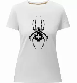 Женская премиум футболка Чорна вдова Белый фото