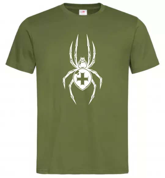 Чоловіча футболка Павук-хрестовик Оливковий фото