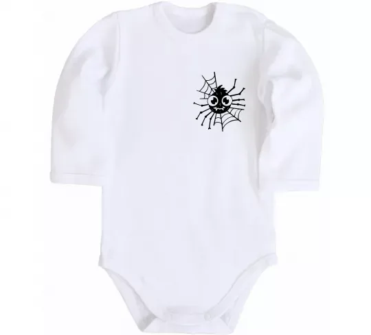 Дитячий бодік Павутинка Білий фото