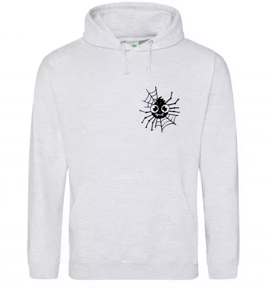 Мужская толстовка (худи) Павутинка Серый меланж фото