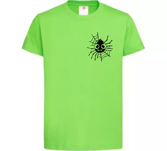 Дитяча футболка Павутинка Лаймовий фото