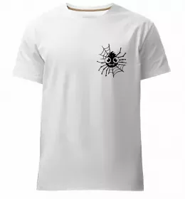 Мужская премиум футболка Павучки на павутинні Белый фото