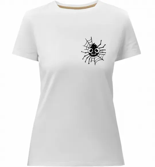 Женская премиум футболка Павутинка Белый фото