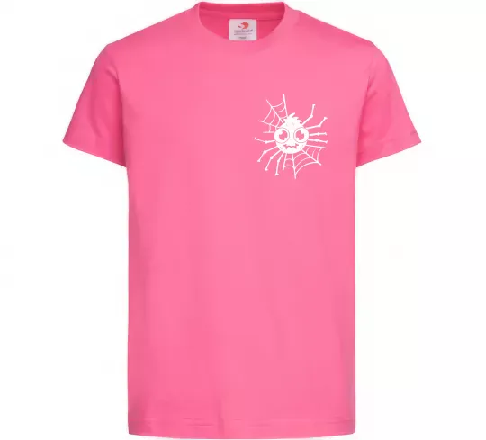 Дитяча футболка Павутинка Яскраво-рожевий фото