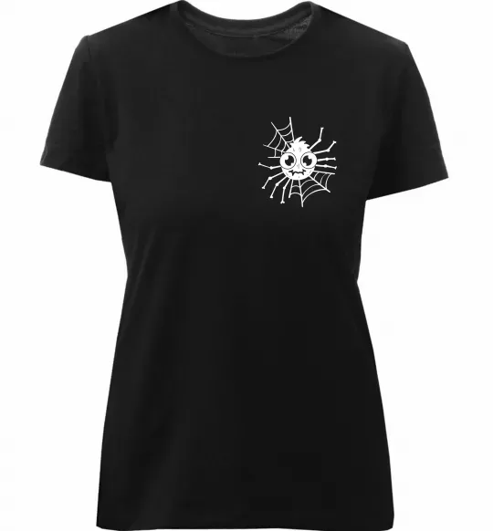 Женская премиум футболка Павутинка Черный фото